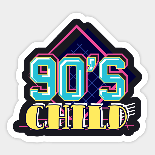 90s Child retro Nineties Sticker by Foxxy Merch